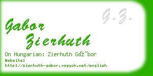 gabor zierhuth business card